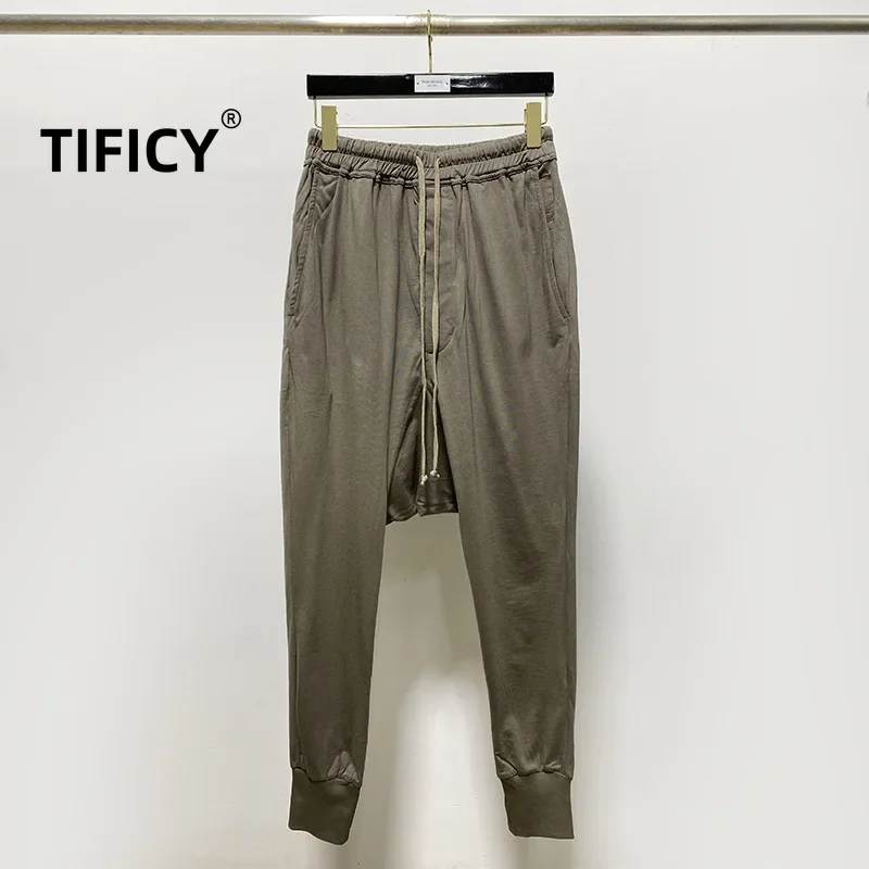 

TIFICY High Street Cotton Cansual Men's Versatile Spring and Autumn Casual Harem Loose Pants Hanging Crotch Pants Long Pants