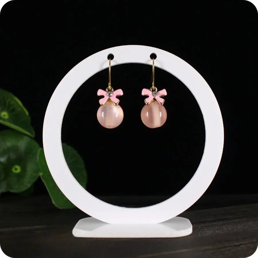 

Acrylic Minimalist Round Earring Display Stand Holder Organizer, Fashion Accessory Jewelry Stands, Earring Tabletop Storage Rack