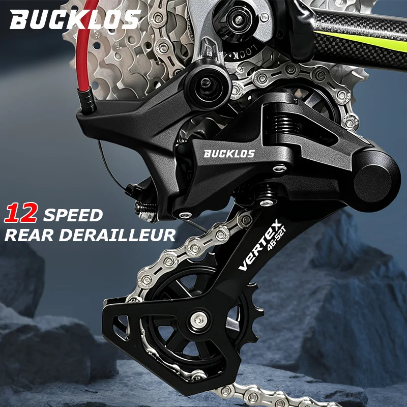 BUCKLOS 12-Speed MTB Bicycle Rear Derailleurs 12S Direct Mount Mountain Bike Rear Derailleur Mountain Cycling Gear VERTEX