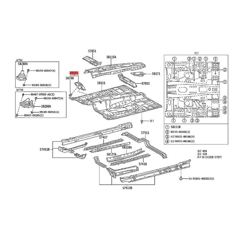 Cubierta de reposapiés del piso delantero izquierdo del conductor del coche para Toyota FJ Cruiser 4Runner 58190-35032 2003-2014 58190-35031