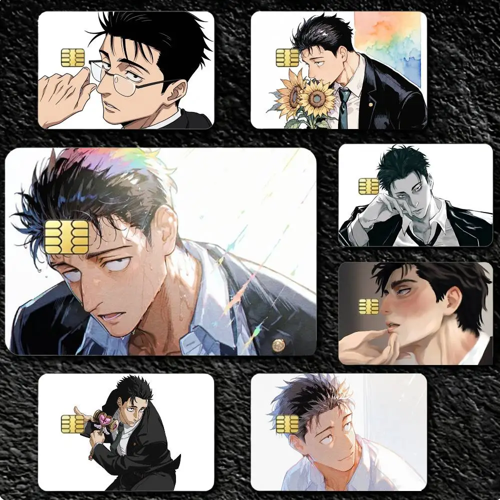 Jujutsu Sorcerer H-Hiromi H-Higuruma 4pcs 1Set Card Stickers Small Waterproof Chip 4PCS Card Sticker Anti-Scratch