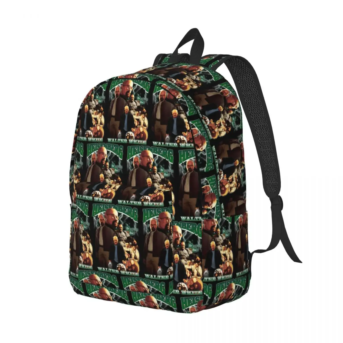 

Hei.nsenberg Walter White Bb - Bootleg Backpack Daypack Large Capacity Children BookBag School Bag Shoulder Bags for Men Women