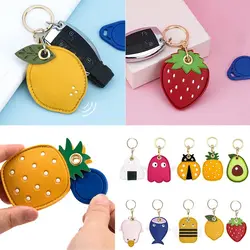 New Leather For Airtag Cartoon With Keychain Badge Card Holders Protective Sleeve Access Control Card Cover