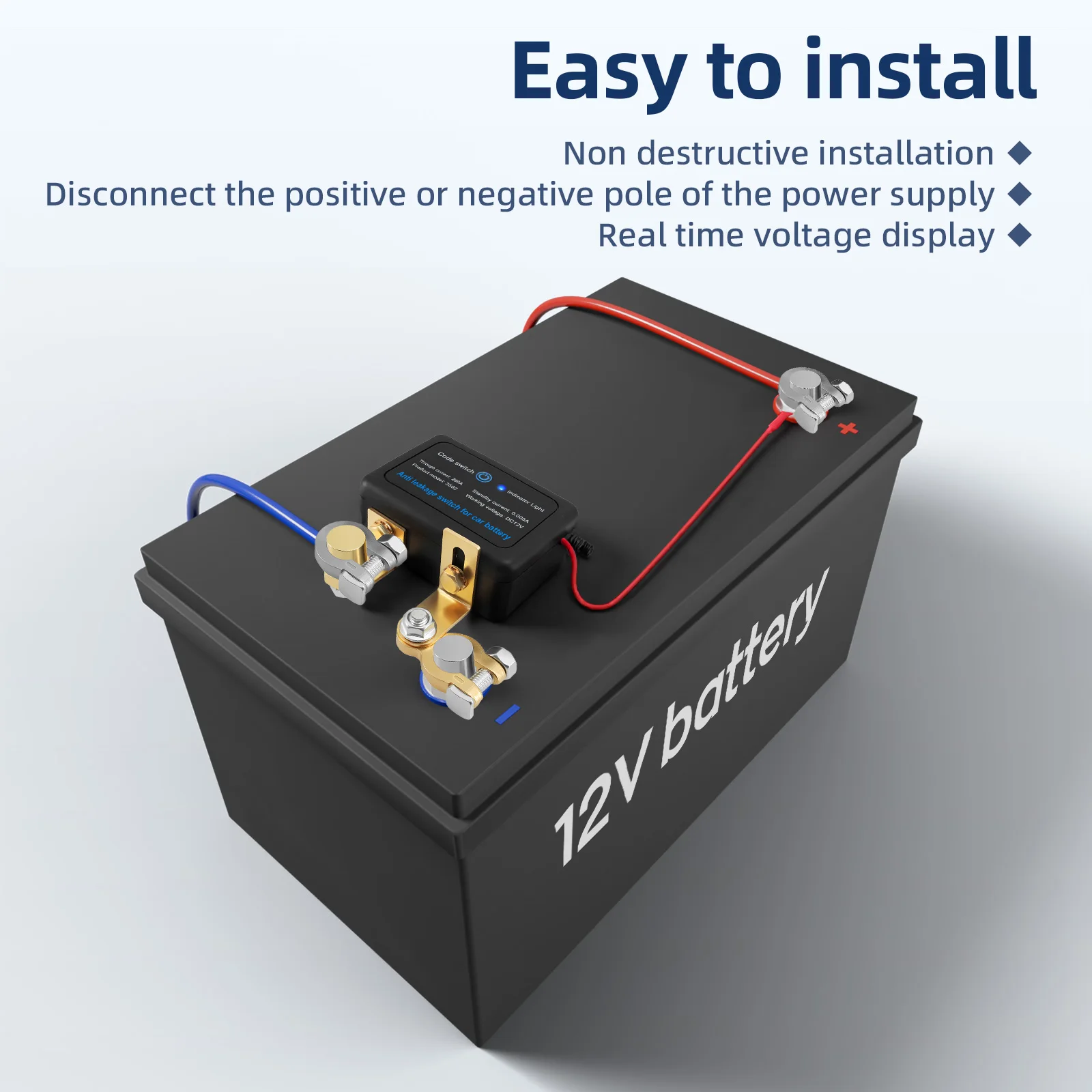 Auto 260A Batterie-Trennschalter mit Fernbedienung 12V Batterietrennschalter Ferngesteuerter Isolierschalter – Detail 7