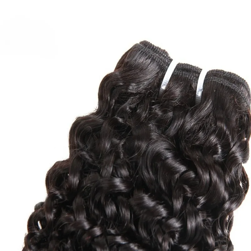 

100% пучки человеческих волос 12А, необработанные пучки волнистых волос, плетение человеческих волос Maxine, влажные и волнистые, вьющиеся пучки волос, наращивание