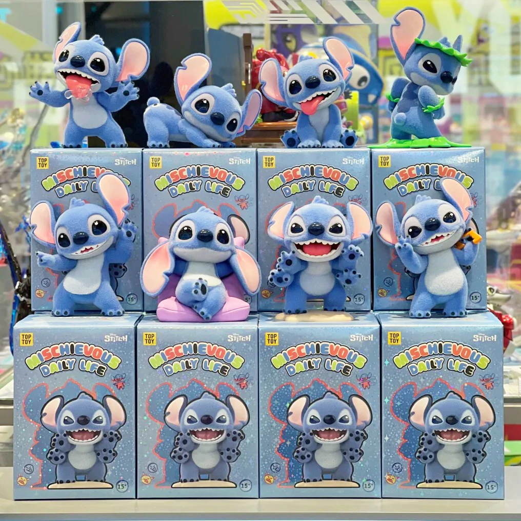 

Оригинальная коллекционная фигурка Disney Stitch из серии «Непоседливый каждый день», случайный выбор, милый настольный декор, модный тренд, сюрприз-подарок