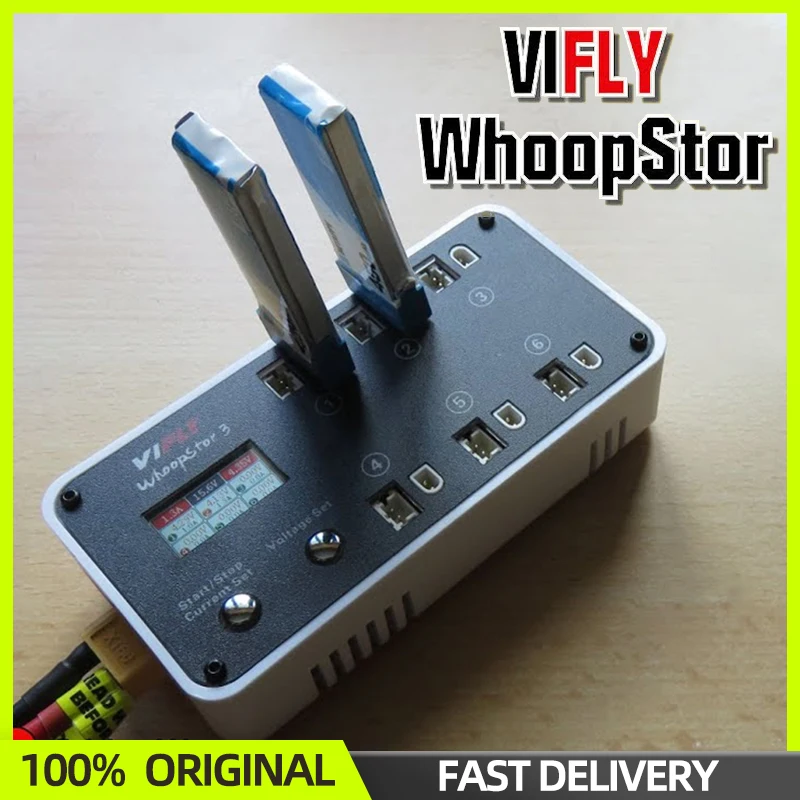 NEW VIFLY WhoopStor 3 V3 6 Ports 1S LIPO LiHV Battery Charger Discharger Storage LCD TYPE-C DC TX60 For RC FPV PH2.0 BT2.0