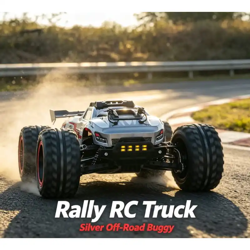 4wd Off-Road Rc Truck 6 Wheels High Speed Monster Truck 2.4g Remote Control Car With Led Lights All Terrain Shock Absorption