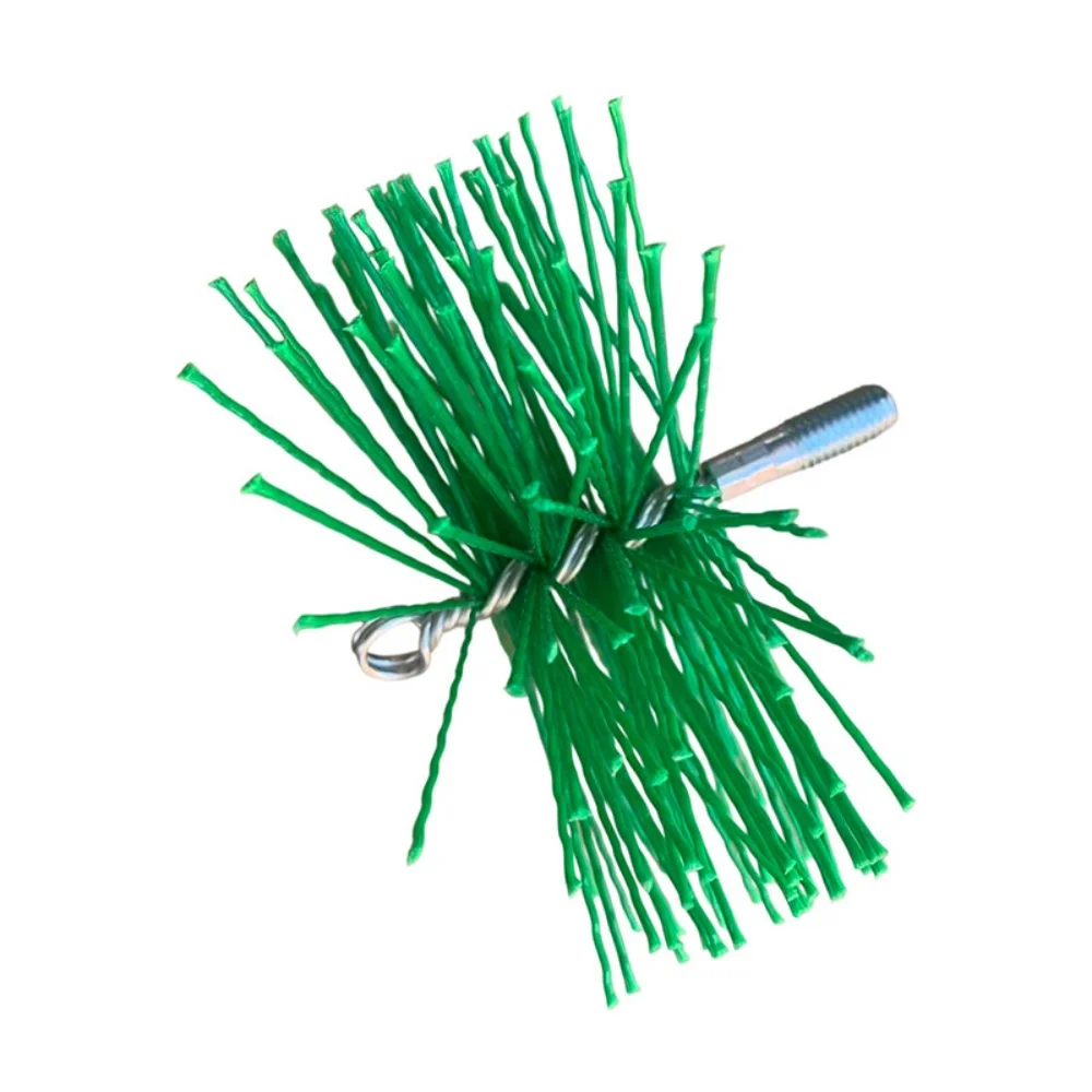 Flue Brush Green Chimney Sweep Kit 1-meter Handle Nylon Bristles Metal Handle Adjustable Length For Chimney Flues
