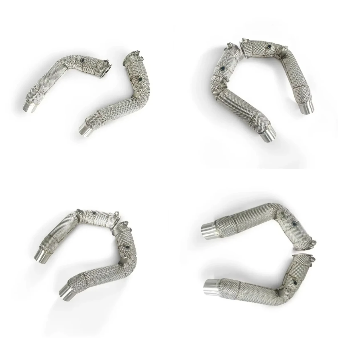 

Insulated Heat Shield Downpipe for M5 M6 F10 F15 4.4T 2012-2016 Racing Exhaust Pipe with Converter High Flow