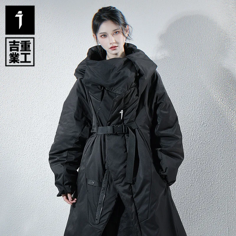 11 BYBB\'S DARK Tactical Function Long Parkas Jacket for Women Men Winter Thick Warm Padded Coats Couple Unisex Loose Parka