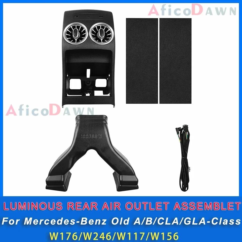 4D Rotating Tweeter Speaker 64 Colors LED Ambient Lights Rear Air Vent for Mercedes GLA/CLA-Class W156 W117 W176 W246