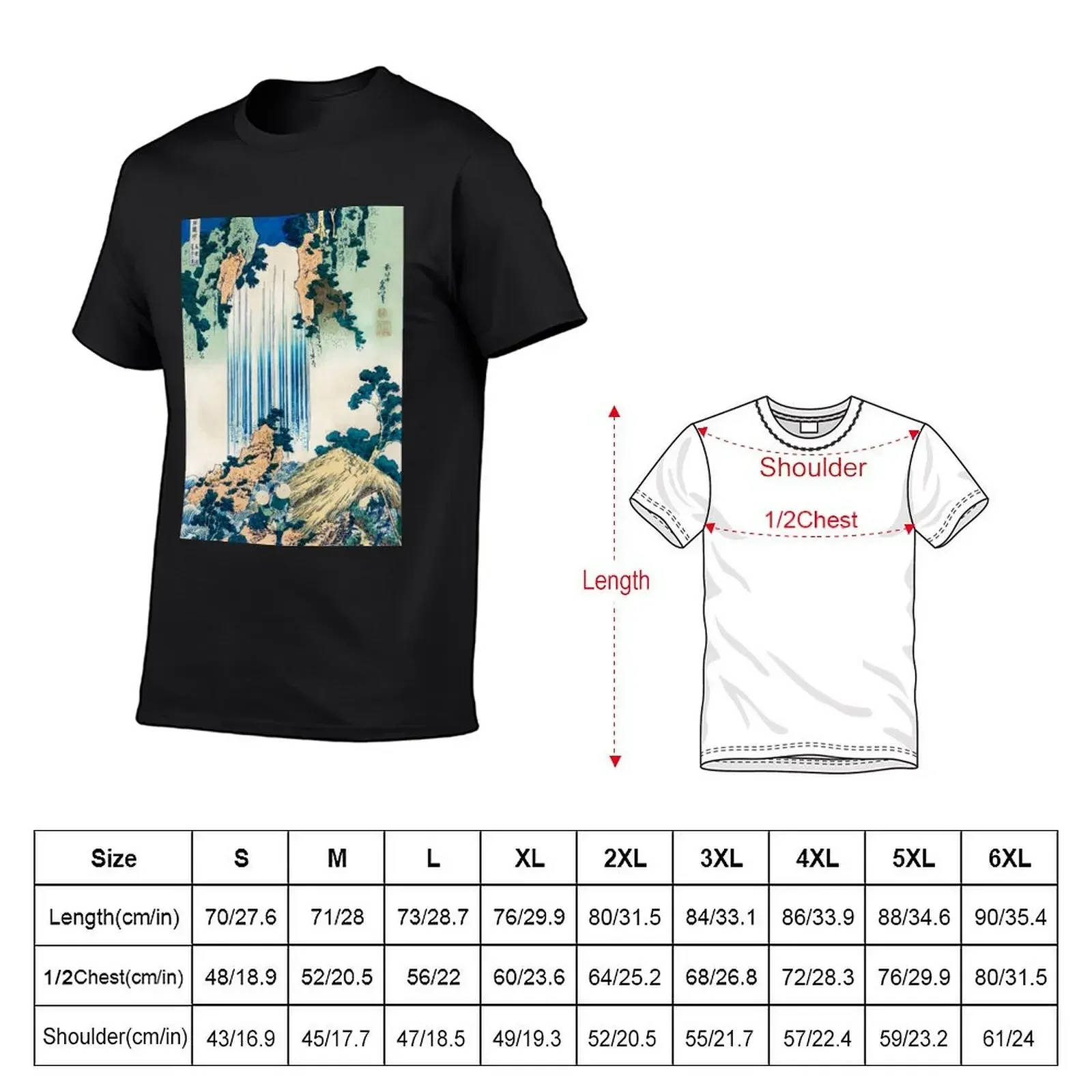 Hokusai Waterfall Japanese Art Vintage Retro T-Shirt graphic t shirts tees vintage t shirt men