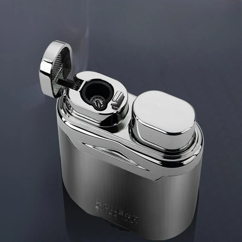 Metal Plated Windproof Business Lighter with Excellent Hand Feel and Wear-resistant Material Design Smoking Tool Product