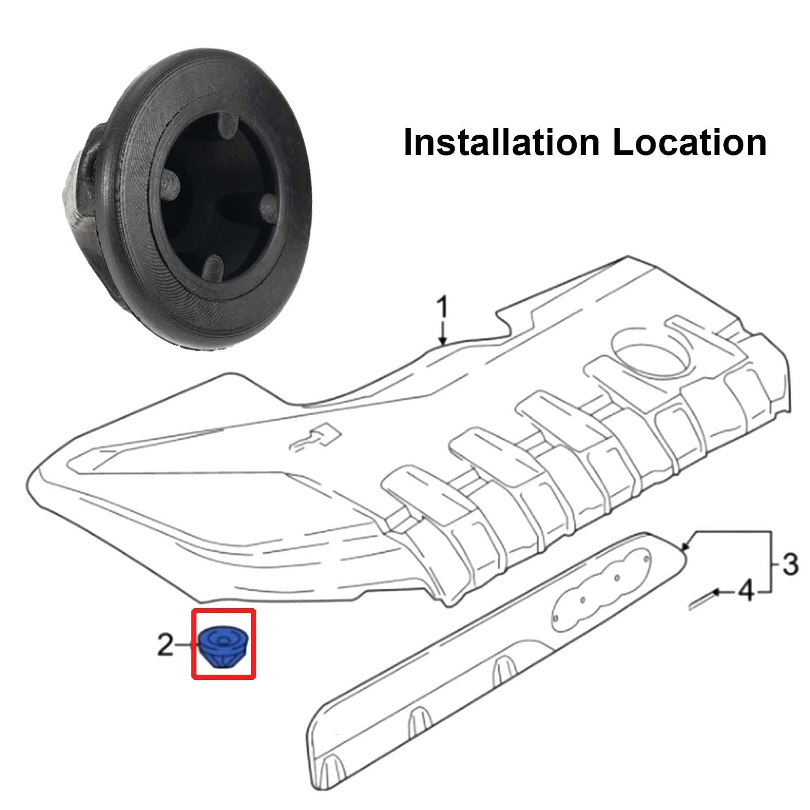 4pcs Car Rubber Vacuum Grommet Gaskets Engine Cover Mount Bushing Suspension Air Compressor 1T0805673A for Audi A4L RS3 RS6 TTRS