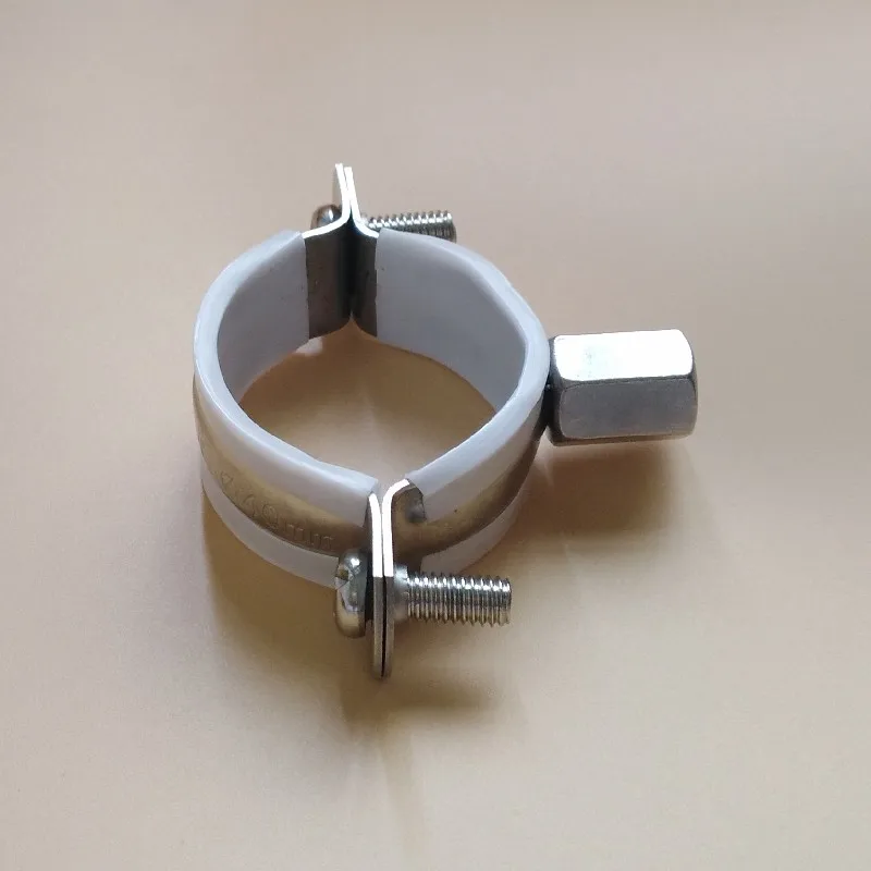 Free Shipping 2Pcs Stainless Steel Jacket Pipe Clamp Metal Clamp Fixed PVC PPR Central Air Conditioning Hoop