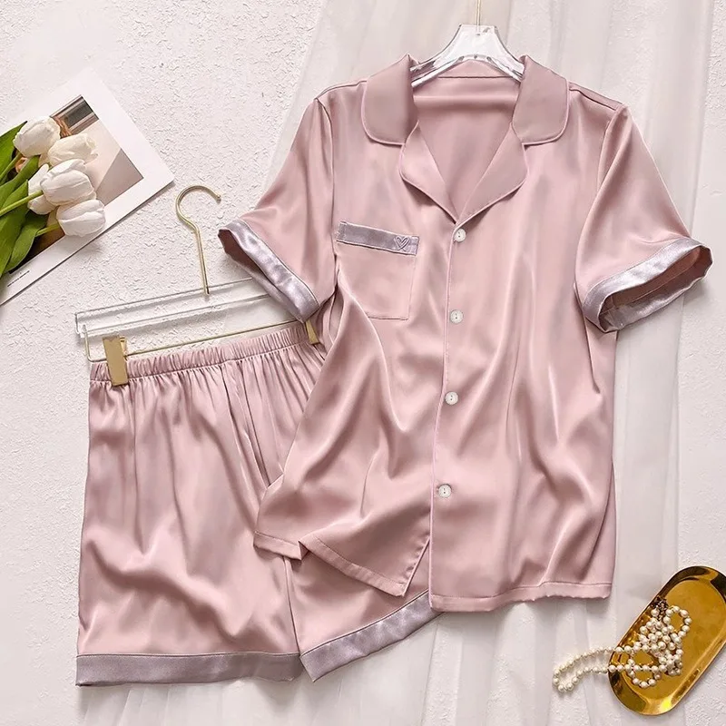 New Summer Comfortable Pajamas Two-piece Set Sweet Girl Short-sleeved Loungewear