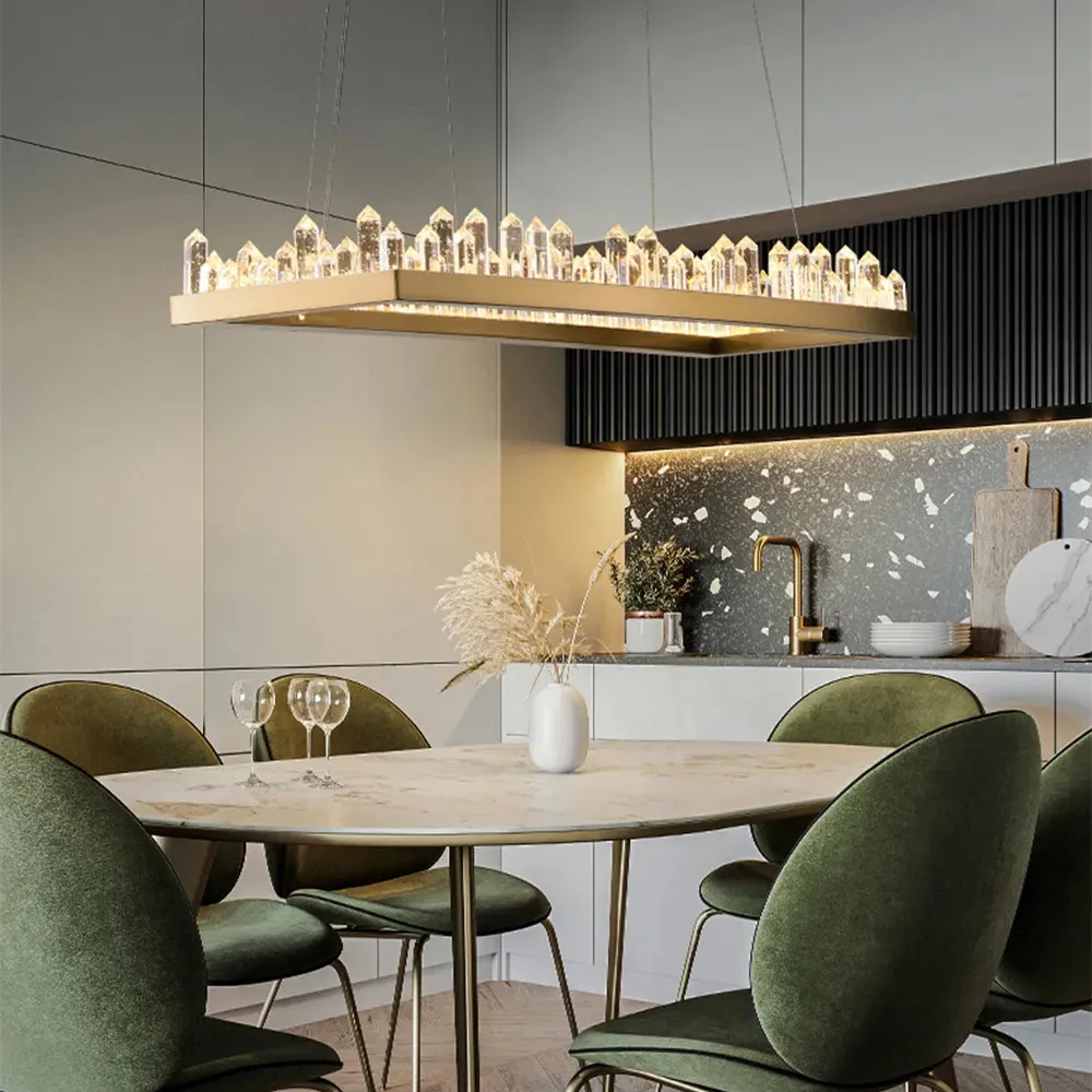 Modern Chandeliers For Living Room LED Arrow Crystal Pendant Lamp Dining Table Bedroom Hall Home Decoration Light Luster Fixture