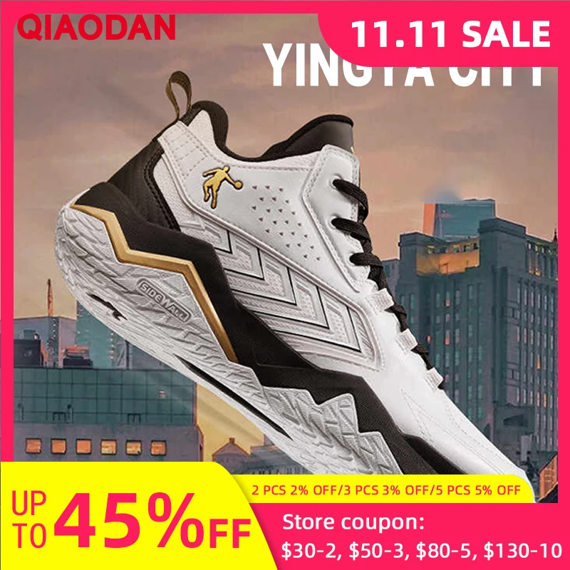 

Мужские баскетбольные кроссовки QIAODAN 2025, износостойкая амортизирующая спортивная обувь с высоким берцем, роскошные повседневные кроссовки QXA013254108R