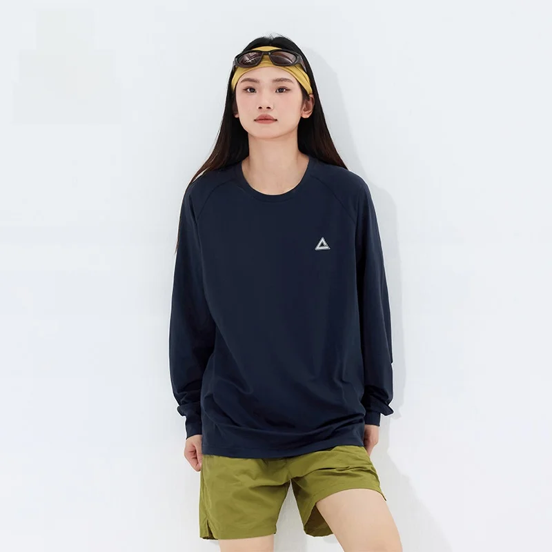 Camiseta de Manga Longa Peak Picnic com Proteção Solar, Roupas Casuais Confortáveis para Corrida para Homens e Mulheres, Esti...