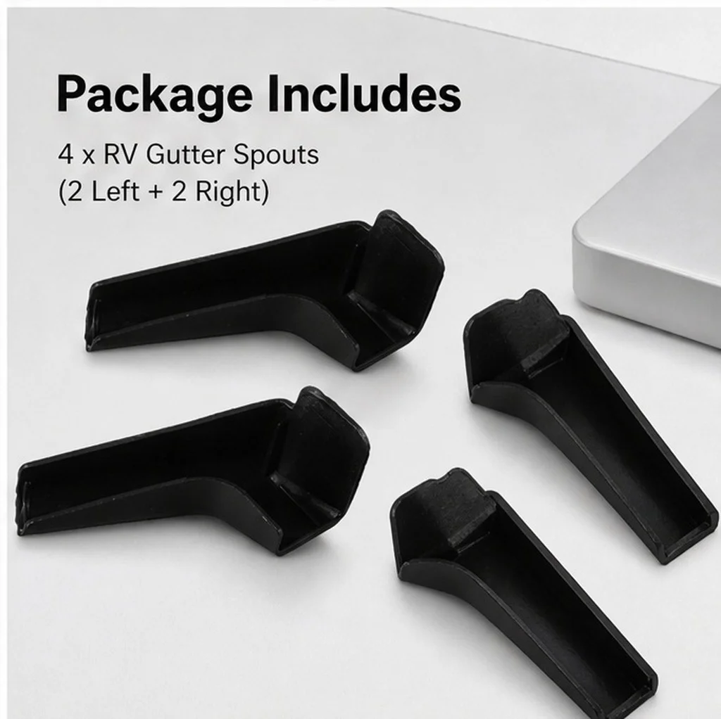 Gutter Downspout Guards 4 Pack Black Rainwater Drain Filters Roof Leaf Debris Blockers for Home RV