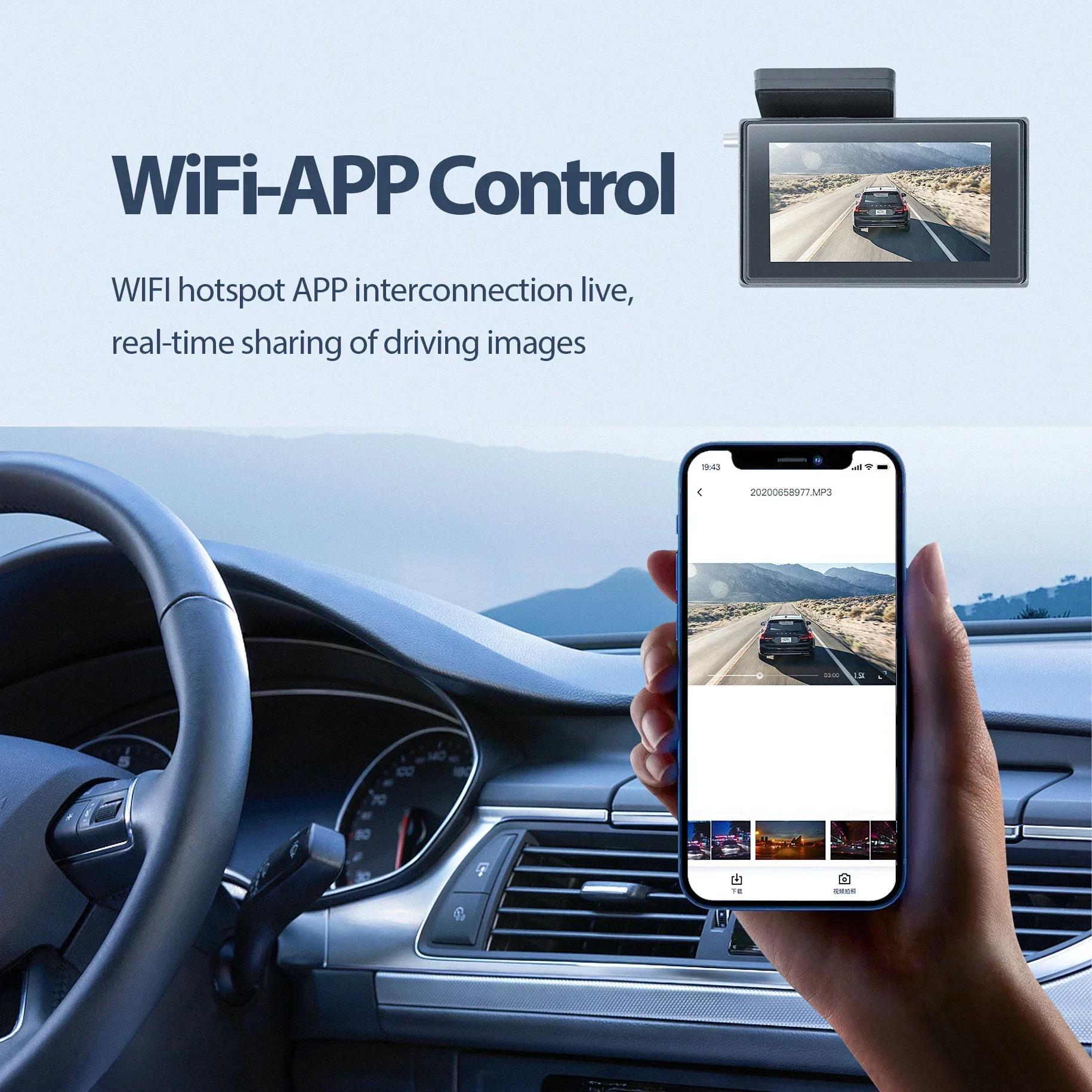 2026 New Car Gadgets 4K Mini Dash Cam ADAS Wireless APP Voice Control Driving Recorder 135 Degree Horizion Car Camera For Car