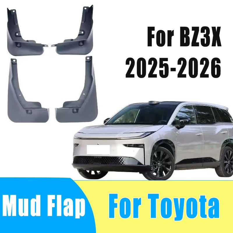 

4pcs Automobiles Tire Mudguard Waterproof Prevent Mud Splashing Car Mud Flap Fender Trim Accessory For Toyota BZ3X 2025-2026
