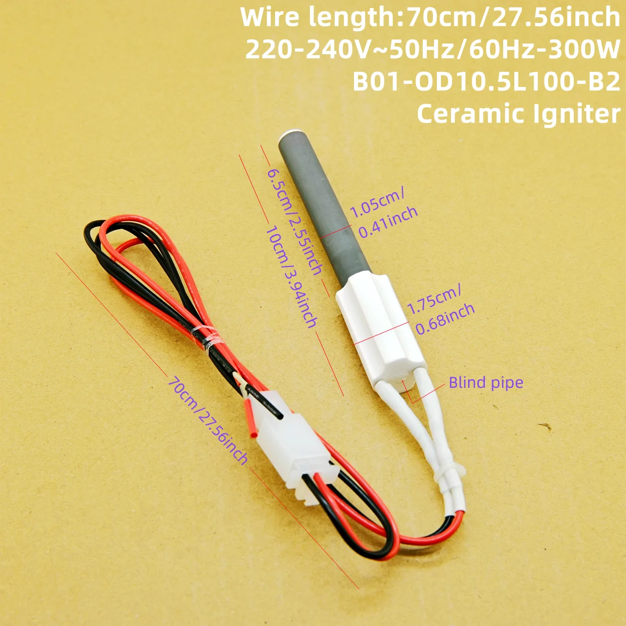 220V300W Ceramic pellet Igniter Ceramic Igniter heating furnace Wood pellet biofuel ignition