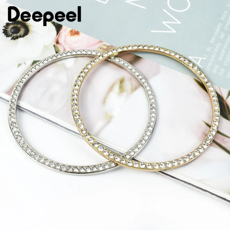 2Pcs Deepeel 8cm Fashion Metal O Ring Bag Handle Women Handbag Wrist Loop Purse Frame DIY Decoration Craft Hardware Accessories