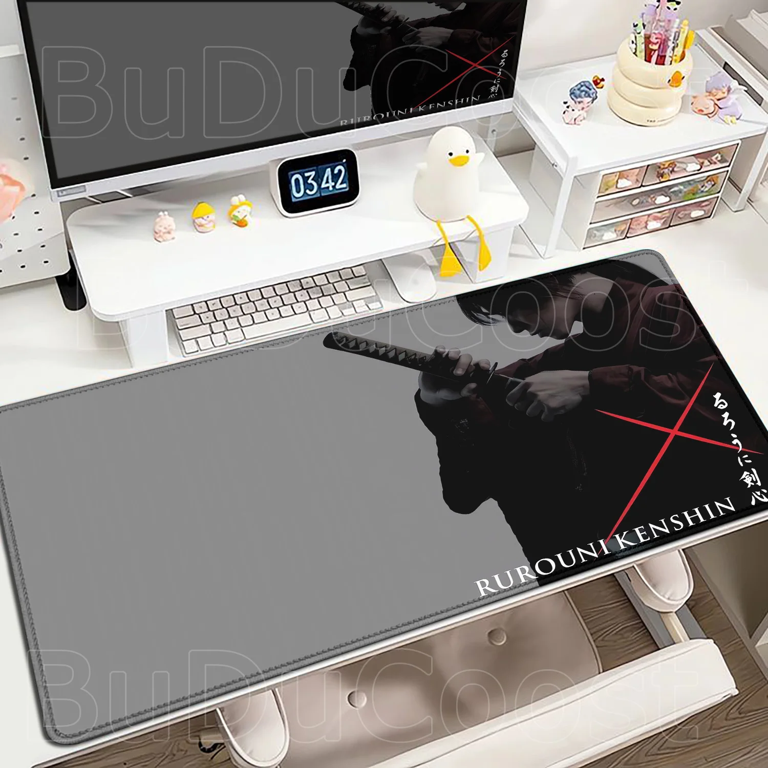 New Cool Boy Sword Mouse Mats Rurouni Kenshin Mousepad Computer Accessories Pc Gaming Laptop  Keyboard Pad Non-slip Mat Desk Mat