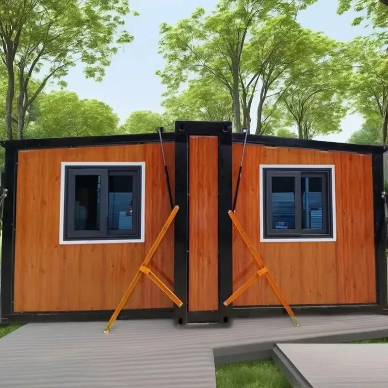 Modern 20ft Prefab Cabin Hurricane-Proof 3 Bedroom Two Bathrooms Modular Mobile Home Prefabricated Prefab House Transportation