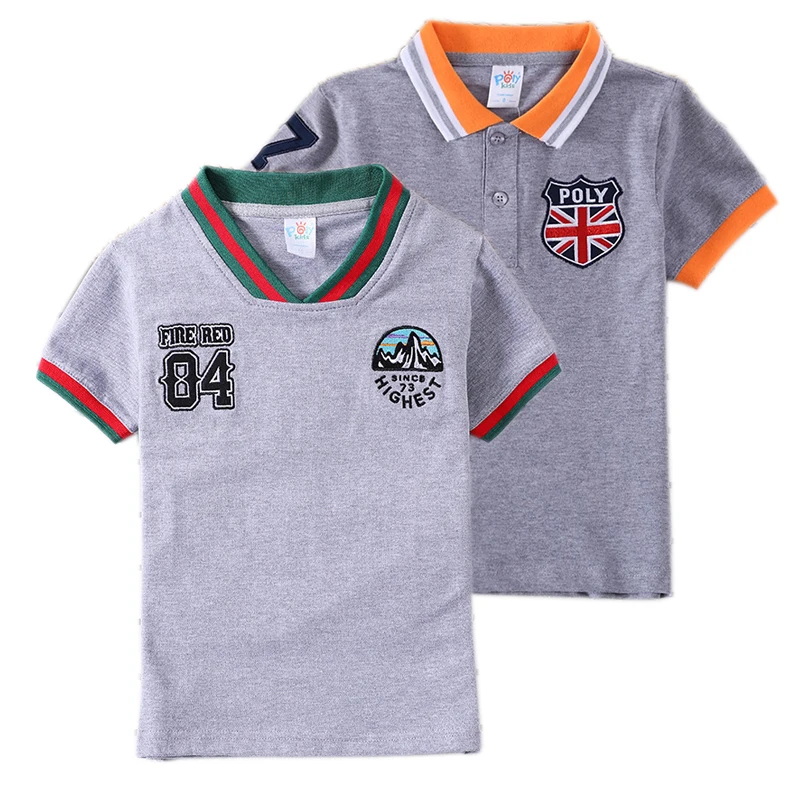 

Boys Polo Shirt Casual Classic Design Anti-Shrink Slightly Stretch Cotton Kids tee Clothes Spring Summer Boys Short Sleeves Tops