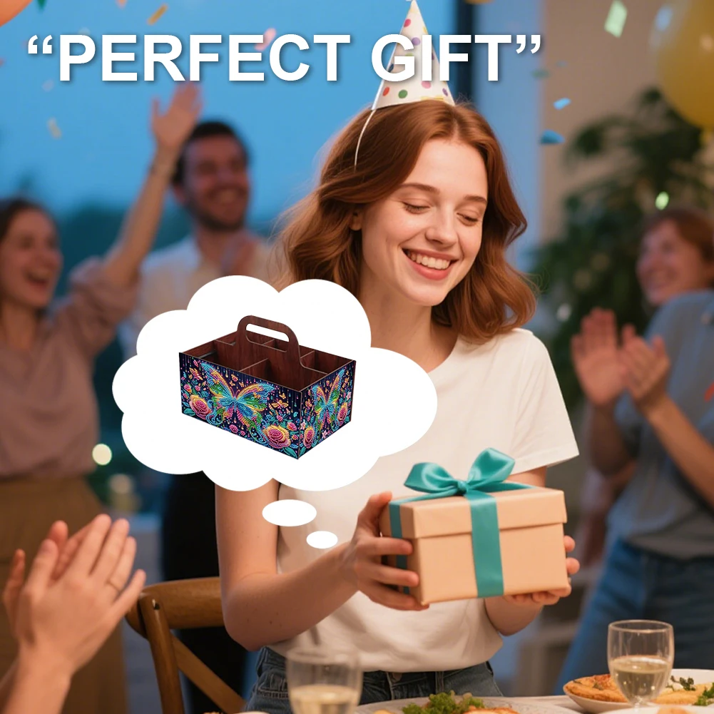 

Completed Diamond Art Jewelry Box Kits Handmade Organizer Case Storage Holder Case for Adult Birthday Presents Craft Kit