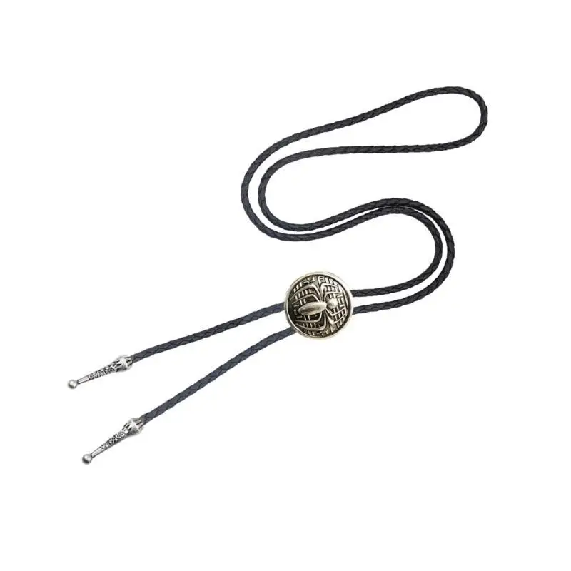 652F Bolo Tie Cowboy Costume Assume for Men نساء قابلة للتعديل طول عتيقة قلادة Necktie قلادة