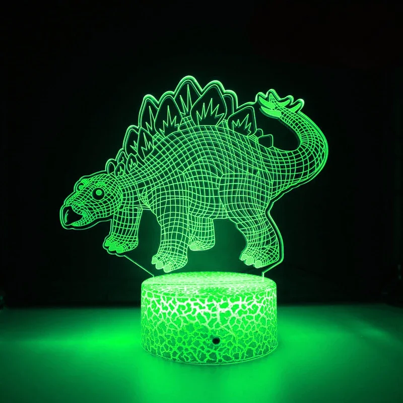 Nacht 3D Dinosaurier Nachtlicht Kinder LED Dinosaurier Lampe Schöne USB Acryl Tisch Nachtlicht für Kinder Geschenk Lampe Schlafzimmer Dekor