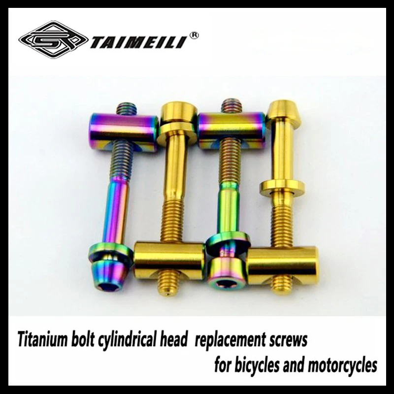 TAIMEILI GR5 Titanium Alloy Thomson Seat Post Bolt  M5x30/35/40mm Bike Seat Clamp Fixing Screws 2PCS Road Bike Upgrade Hardware