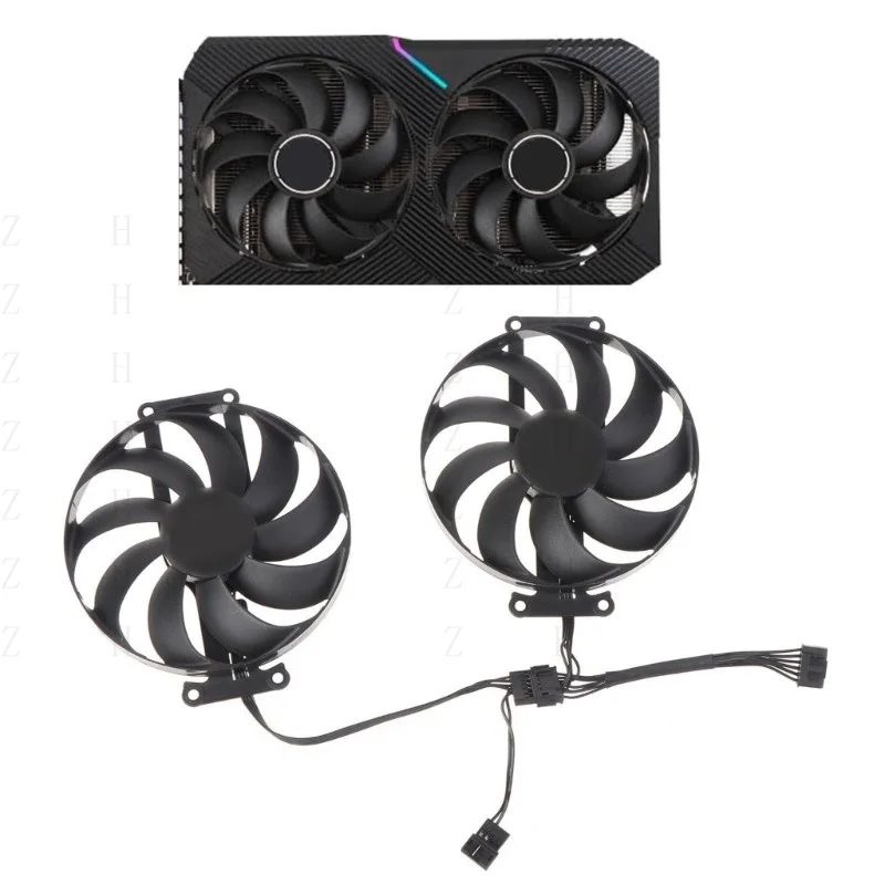 ZZZZ   Cooler Fan for DUAL 3060 VGA Fan Graphics Card Cooling 6Pin 12V 0.5A