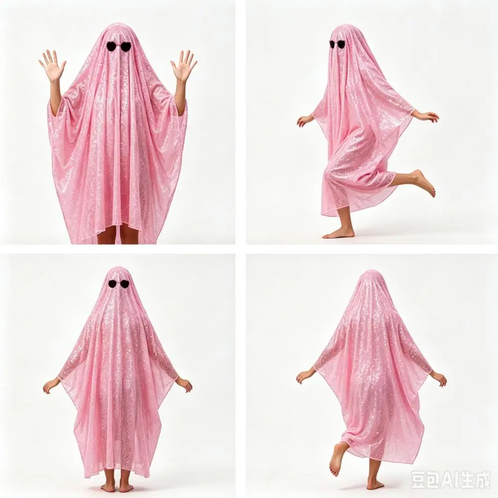 Glitter Ghost Poncho Sequin Fancy Cosplay Shiny Sparkle Cape Spooky Halloween Accessory Carnival Party Disco Ghost Cloak Costume