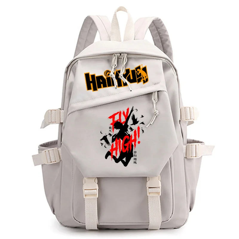 Haikyuu Backpack Anime Printed Large Capacity Student Supplies Travel Outside Portable Knapsack Hinata Shoyo Cartoon Bags Gifts