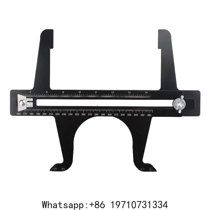 Brake Resetting Gauge Tool Brake Measuring Tool 6.5-14.25in Double Scale Stainless Steel Brake Drum Measuring Resetting Tool