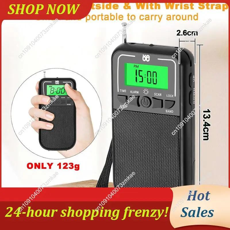 Daily Sale 3X Portable AM FM SW Radio,Transistor Radio With LED Flashlight, Emergency Pocket Walkman Radio For Outdoor Camping