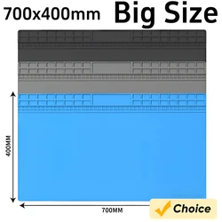 Heat Insulation Mat Silicone Repair Mat for Soldering Iron Mobile Phone Computer Repair Repair Pad Table Mats Household Big Size