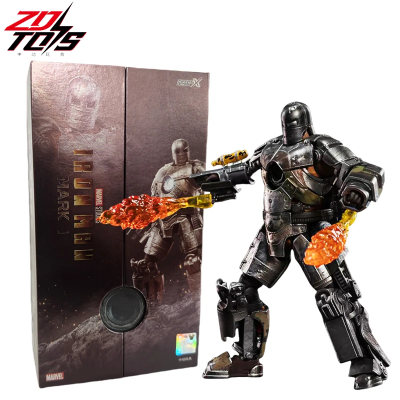 

ZDTDS Original Iron Man MK1 Marvel Legend 1/10 Mark1 Action Figure Joint Movable Avengers Genuine Tony Stark Toy Model Gift