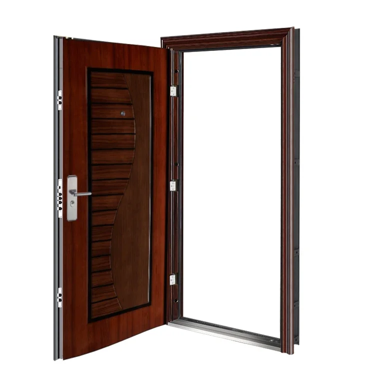 China Manufacturer House Front Door Designs Steel  Entry Exterior Security Steel Door