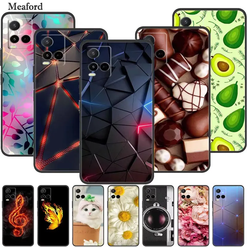 Case For Vivo Y33s Luxury Silicone TPU Soft Phone Cover For Vivo Y33 S Funda V2109 Case Animal Shockproof Cartoon Coque Capa