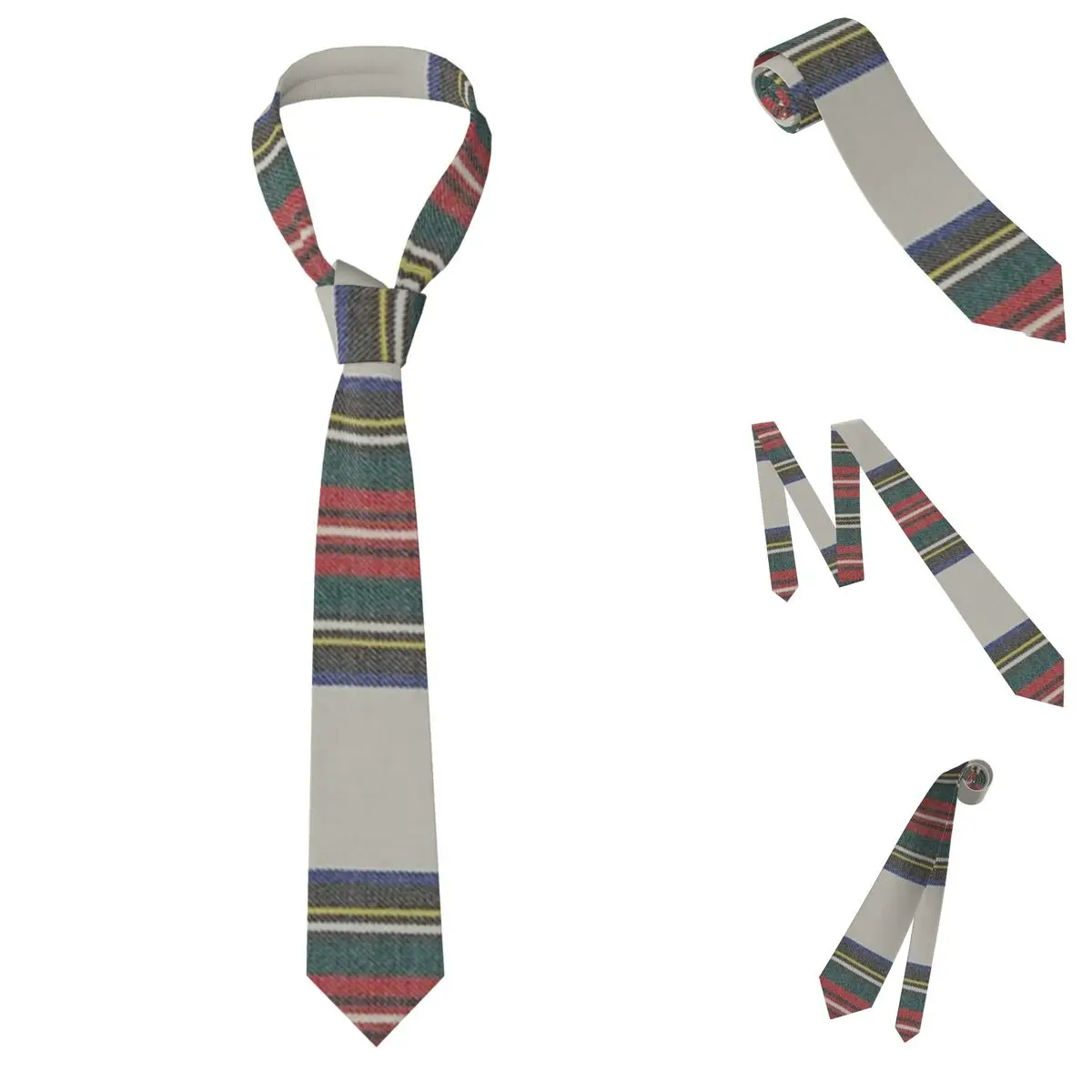 Stewart Dress Scottish Tartan Necktie for Men Silk Polyester 8 cm Neck Ties Party Business Tie Classic Gravatas