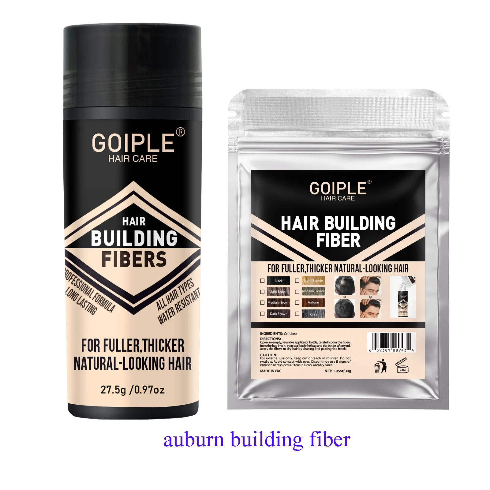 GOIPLE Hair Filler Fiber Instantly Thicker Natural Looking Hair Building Fiber Say Goodbye to Sparse Spots