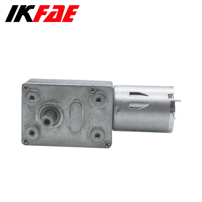 IKFAE JGY370 DC6V/12V/24V High Torque Multi-Rotor Motor Metal Worm Gear Reducer Self-Locking Low Speed Worm Gear Reducer Motor