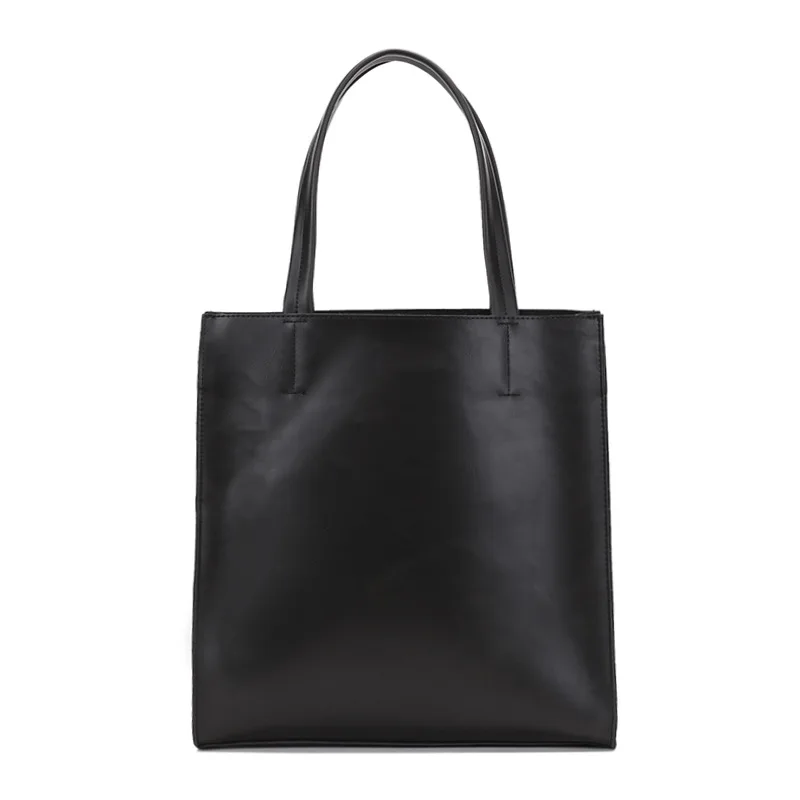 Borsa da uomo in pelle pu casual da strada con tracolla verticale di grande capacità, borsa da lavoro