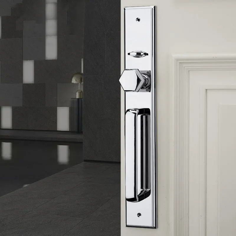 Factory Spot Zinc Alloy Security Home Main Entrance Door Key Lock Double Open Main Door Handle